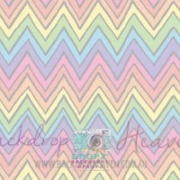 Backdrop - Rainbow Pastel Chevron 2