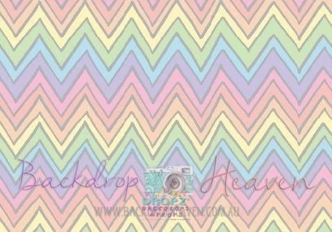 Backdrop - Rainbow Pastel Chevron 2