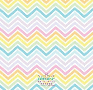 Backdrop - Rainbow Pastel Chevron 3