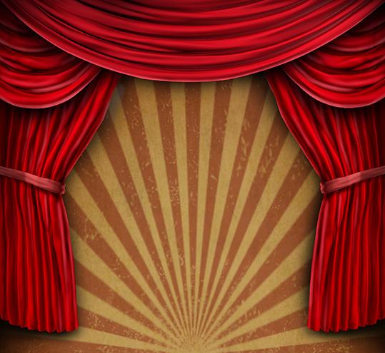Backdrop - Red Curtain Circus Stage