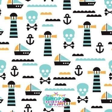Backdrop - Retro Pirate - Personalised In Any Colors