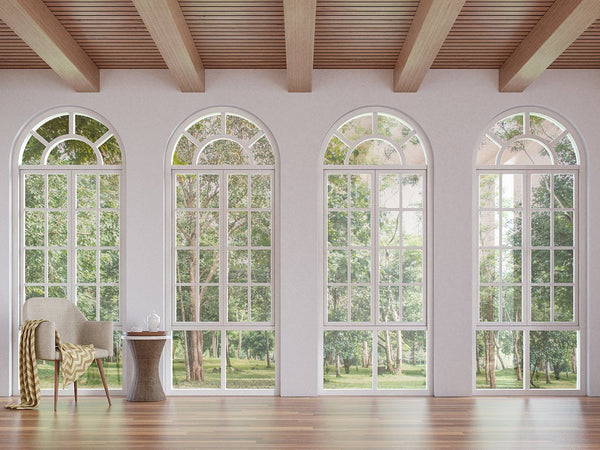 Backdrop - Scandinavian Arched Window Room