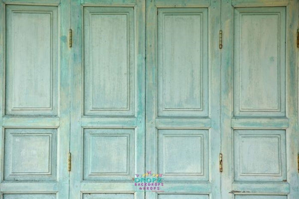 Backdrop - Shabby Mint Door Panels