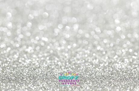 Backdrop - Silver Glitter