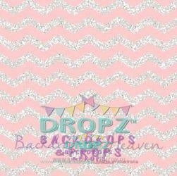 Backdrop - Silver Glitter Pink Chevron