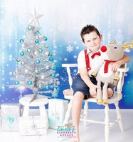 Backdrop - Snowflake Garland Blue
