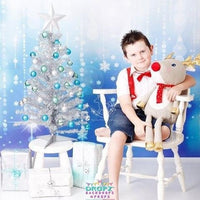 Backdrop - Snowflake Garland Blue