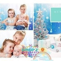 Backdrop - Snowflake Garland Blue