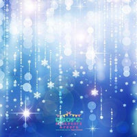 Backdrop - Snowflake Garland Blue