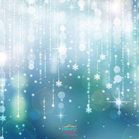 Backdrop - Snowflake Garland Teal