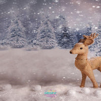 Backdrop - Snowflake Reindeer
