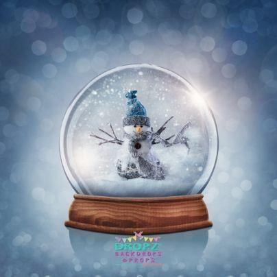 Backdrop - Snowman Globe Christmas Backdrop