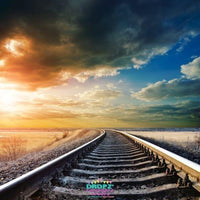 Backdrop - Sunset Railway