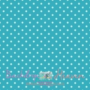 Backdrop - Teal Polka Dots