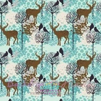 Backdrop - Teal Woodland Whimsy