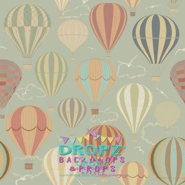 Backdrop - Vintage Hot Air Balloons