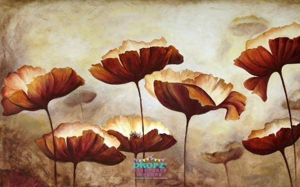 Backdrop - Vintage Poppies