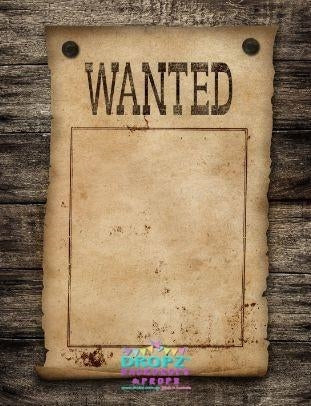 Backdrop - Wanted Poster Party Backdrop