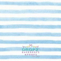 Backdrop - Watercolor Baby Blue Stripes