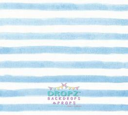 Backdrop - Watercolor Baby Blue Stripes