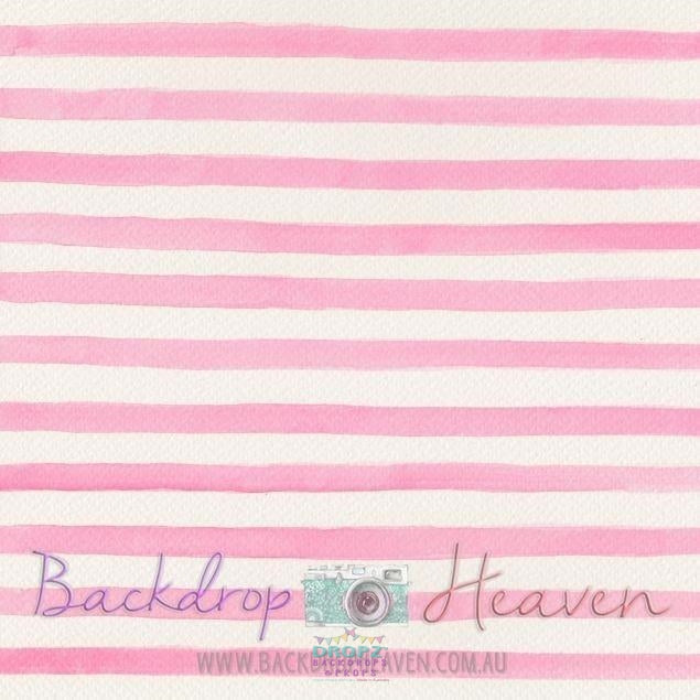 Backdrop - Watercolor Baby Pink Stripes