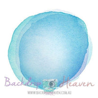 Backdrop - Watercolor Blue Newborn Circle