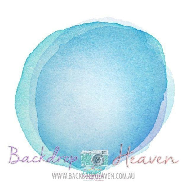 Backdrop - Watercolor Blue Newborn Circle