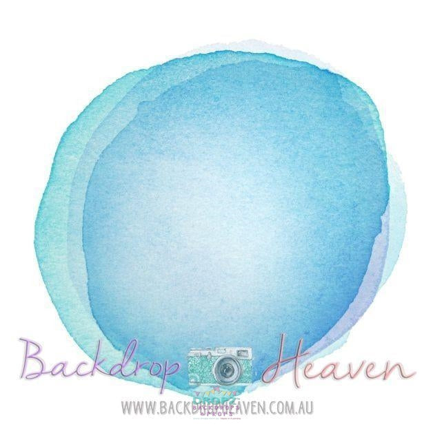 Backdrop - Watercolor Blue Newborn Circle