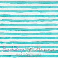 Backdrop - Watercolor Teal Stripes