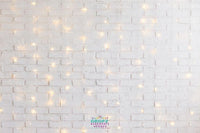 Backdrop - White Brick Fairy Lights
