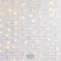 Backdrop - White Brick Fairy Lights