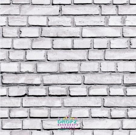 Backdrop - White / Grey Brick Wall