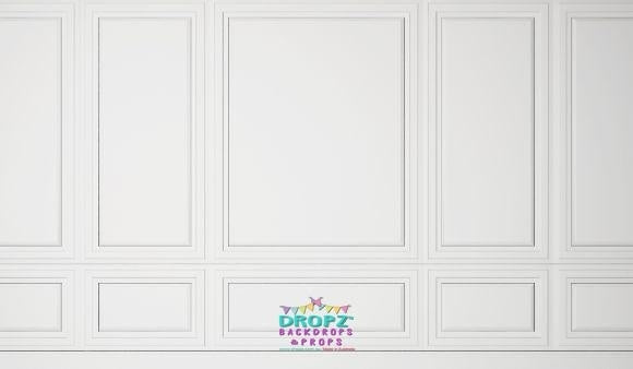 Backdrop - White Panel Wall & Wood Floor