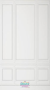 Backdrop - White Panel Wall & Wood Floor