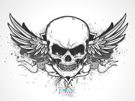 Backdrop - Winged Skull