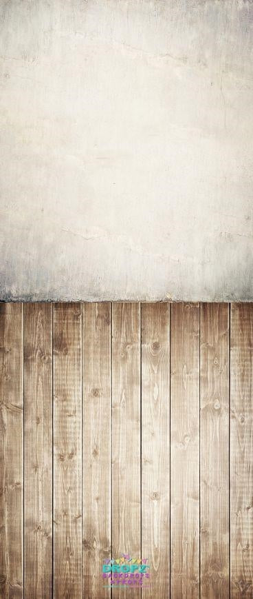 Backdrop - Wood Floor & Concrete Wall